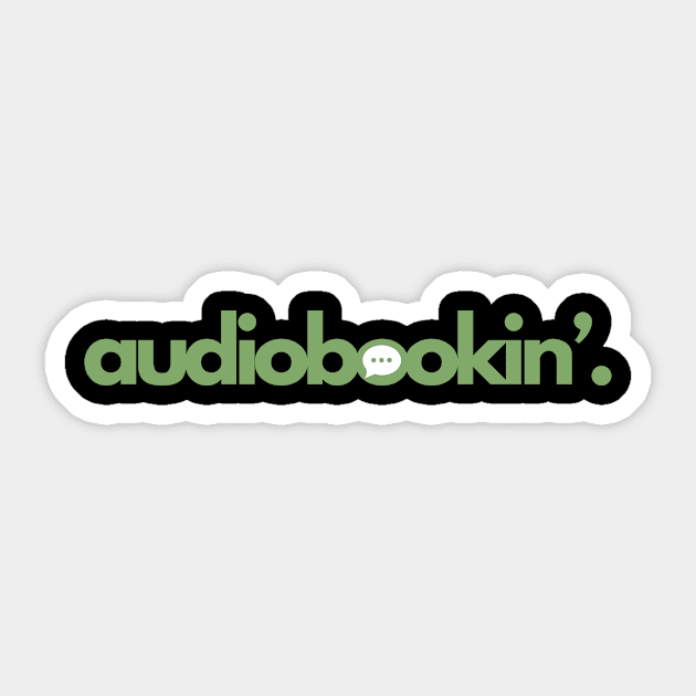 Audiobookin' period - Green Logo Sticker by AUDIOBOOKIN’